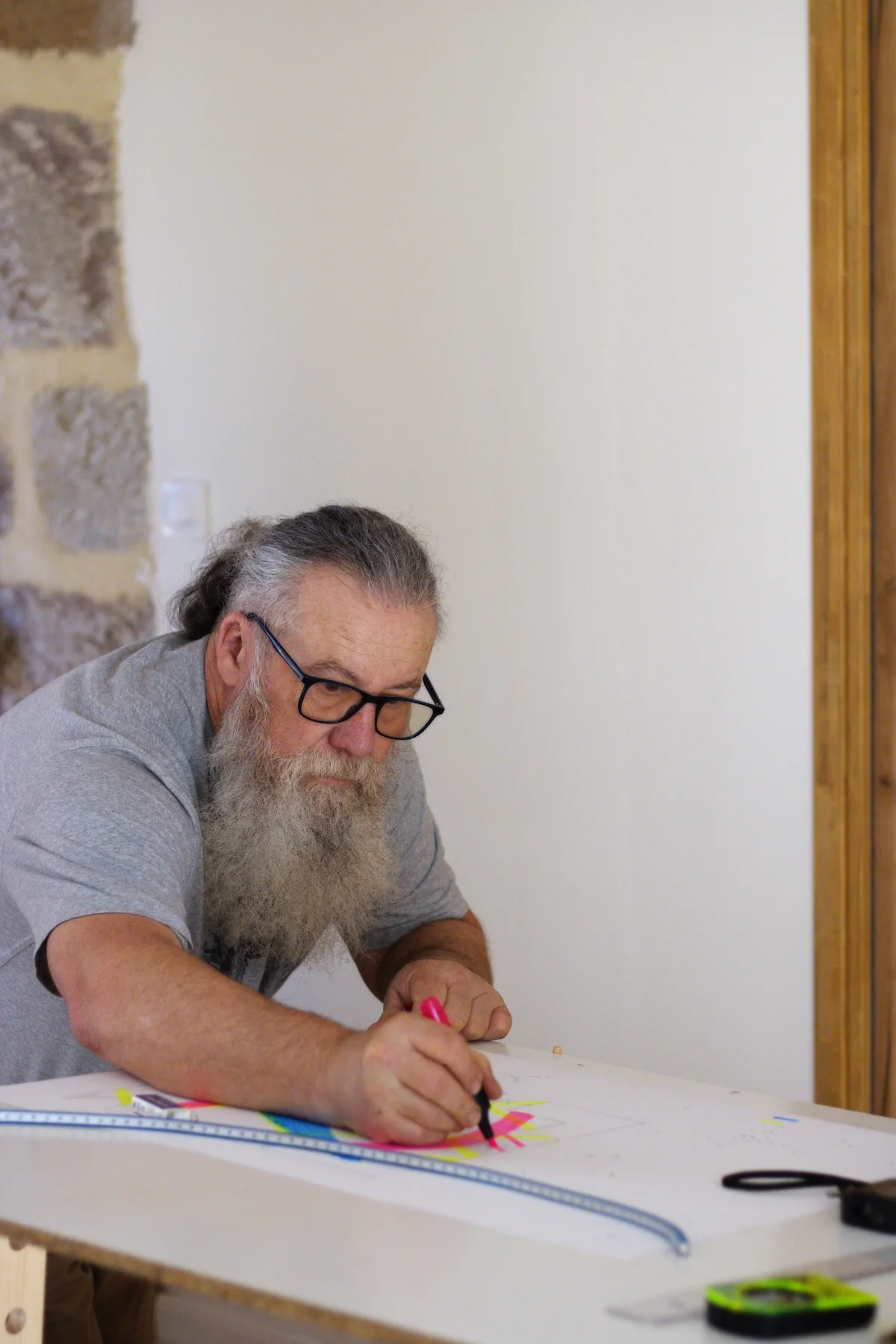 Denis en intervention de géobiologie