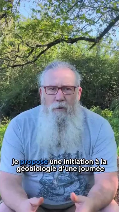 Denis explique la géobiologie en extérieur